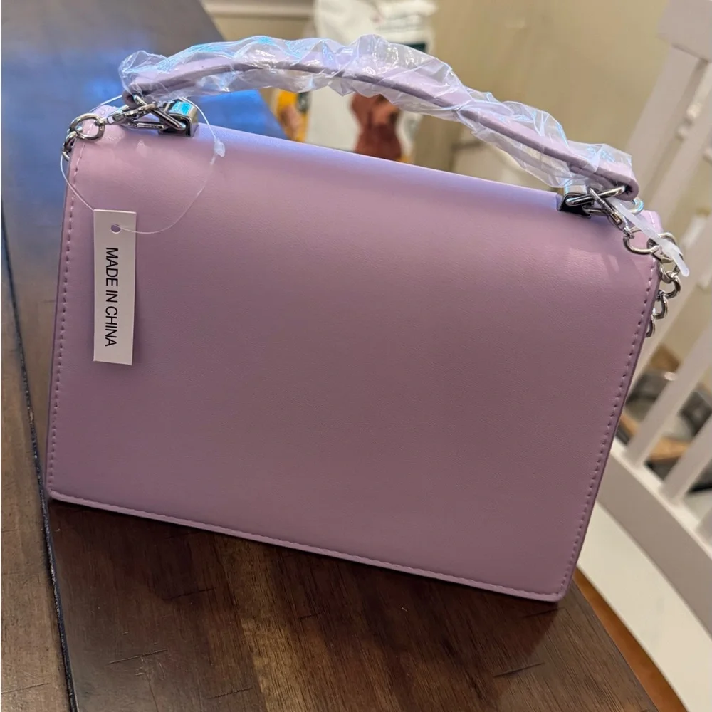 Lilac and Clear Women's Handbag - Picture 3 of 4